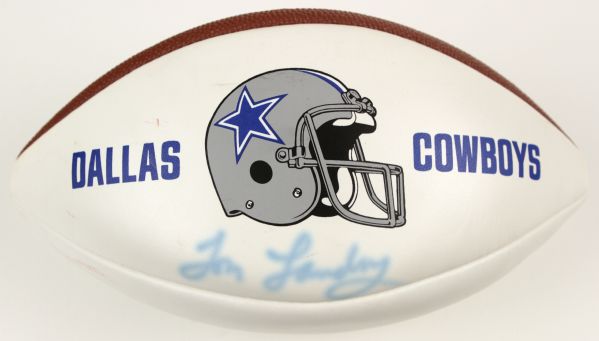 1990s Tom Landry Dallas Cowboys Signed White Panel Football - JSA 