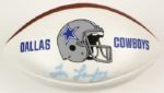 1990s Tom Landry Dallas Cowboys Signed White Panel Football - JSA 