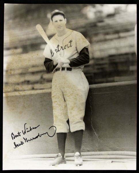 1980s Hank Greenberg Detroit Tigers Signed 8" x 10" Photo - JSA 