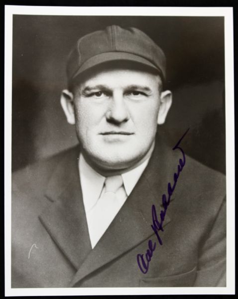 1970s Cal Hubbard Green Bay Packers Signed 8" x 10" Photo - Only Man in Baseball & Football HOF - JSA 