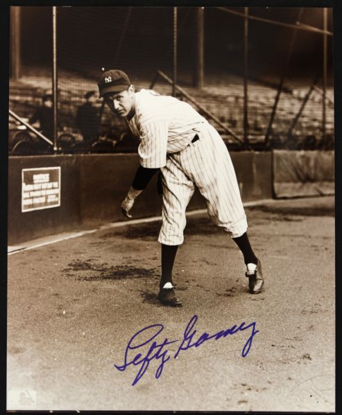 1980s Lefty Gomez New York Yankees Signed 8" x 10" Photo - JSA 