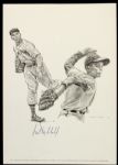 1980s Carl Hubbell New York Giants Signed 7 3/4" x 11" Photo - JSA