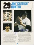 1980s Jim Catfish Hunter New York Yankees Signed Magazine Photo - JSA 