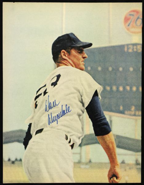 1980s Don Drysdale Los Angeles Dodgers Signed Magazine Photo - JSA 