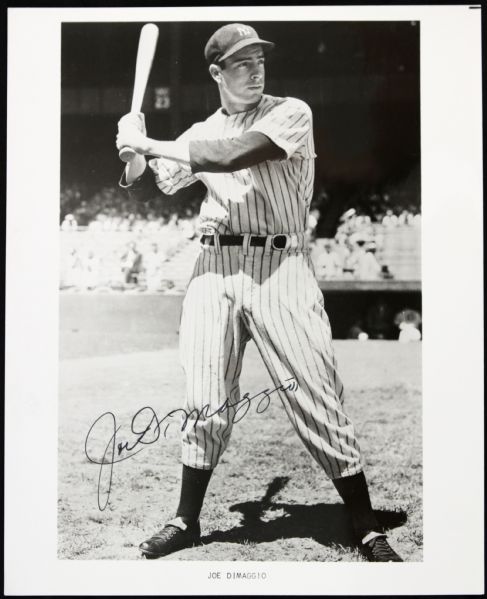 1980s Joe DiMaggio New York Yankees Signed 8" x 10" Photo - JSA 