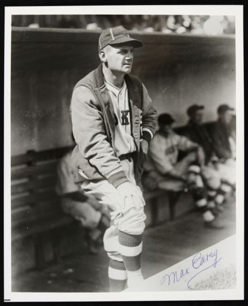 1970s Max Carey Pittsburgh Pirates Signed 8" x 10" Photo - JSA 