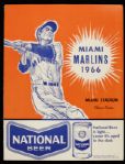1966 Satchel Paige Miami Marlins Signed Scorecard - JSA 