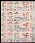 1964 Philadelphia Phillies Phantom World Series Ticket Sheet (4 Tickets)