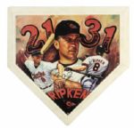 1999 Cal Ripken Baltimore Orioles Signed Full Size Home Plate - JSA 