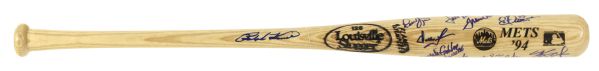 1994 New York Mets Team Signed Louisville Slugger Bat w/15+ Sigs. Incl. Frank Howard Ralph Kiner (MEARS LOA) 