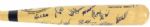 1990s mid New York Mets Signed Bat w/25 Sigs. (MEARS LOA) 