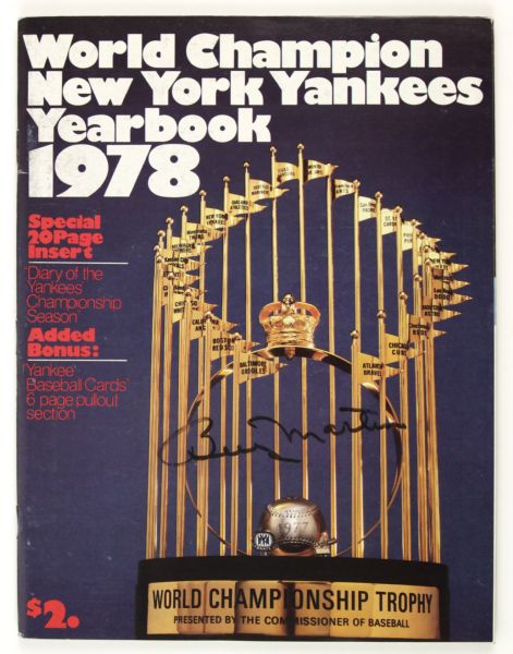 1978 New York Yankees Team Yearbook Signed by Billy Martin - JSA