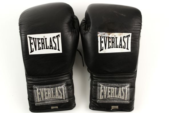 2006 Mike Tyson vs. Corey Sanders Exhibition Fight Worn Gloves Final Bout of His Career Sourced from Former Tyson Staffer (MEARS LOA)