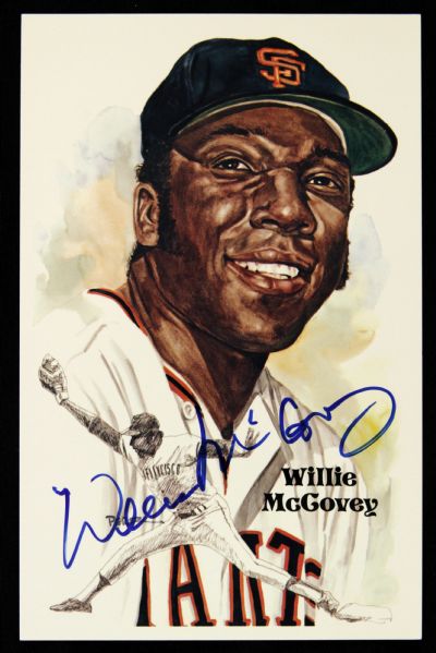 1987 Willie McCovey San Francisco Giants Signed Perez Steele Card - JSA 