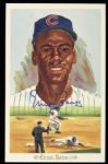 1989 Ernie Banks Chicago Cubs Signed Perez Steele Postcard - JSA
