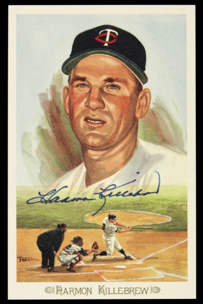 1989 Harmon Killebrew Minnesota Twins Signed Perez Steele Postcard - JSA 