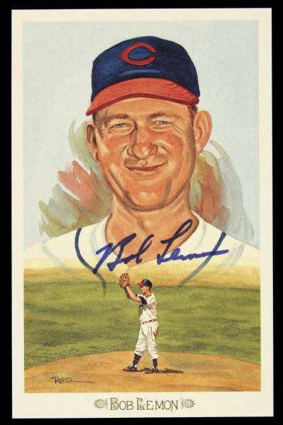 1989 Bob Lemon Cleveland Indians Signed Perez Steele Postcard - JSA