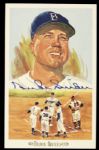 1989 Duke Snider Brooklyn Dodgers Signed Perez Steele Postcard - JSA 