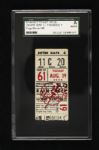 1952 New York Yankees vs. Chicago White Sox Ticket Stub - SGC Authentic 
