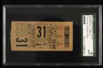 1952 New York Giants vs. Chicago Cubs Ticket Stub - Bobby Thomson & Al Dark Hit Home Runs - SGC Authentic 