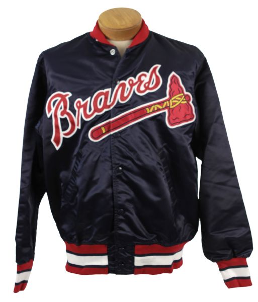 1987-88 circa Dale Murphy Atlanta Braves Game Worn Jacket w/Purchased From Stamp (MEARS LOA)
