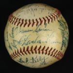 1954 Milwaukee Braves Team-Signed ONL (Giles) Baseball w/24 Sigs. Incl. Warren Spahn Eddie Mathews (JSA)