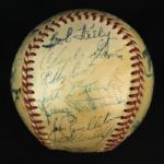 1954 Milwaukee Braves Team-Signed ONL (Giles) Baseball w/24 Sigs. Incl. Warren Spahn Eddie Mathews (JSA)