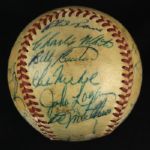 1954 Milwaukee Braves Team-Signed ONL (Giles) Baseball w/24 Sigs. Incl. Warren Spahn Eddie Mathews (JSA)