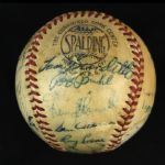 1954 Milwaukee Braves Team-Signed ONL (Giles) Baseball w/24 Sigs. Incl. Warren Spahn Eddie Mathews (JSA)