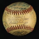1954 Milwaukee Braves Team-Signed ONL (Giles) Baseball w/24 Sigs. Incl. Warren Spahn Eddie Mathews (JSA)