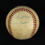 1980s mid Milwaukee Brewers Game Used OAL (Brown) Baseball Signed by 5 w/Paul Molitor (MEARS LOA)