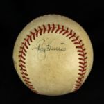 1980s mid Milwaukee Brewers Game Used OAL (Brown) Baseball Signed by 5 w/Paul Molitor (MEARS LOA)