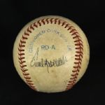 1980s mid Milwaukee Brewers Game Used OAL (Brown) Baseball Signed by 5 w/Paul Molitor (MEARS LOA)