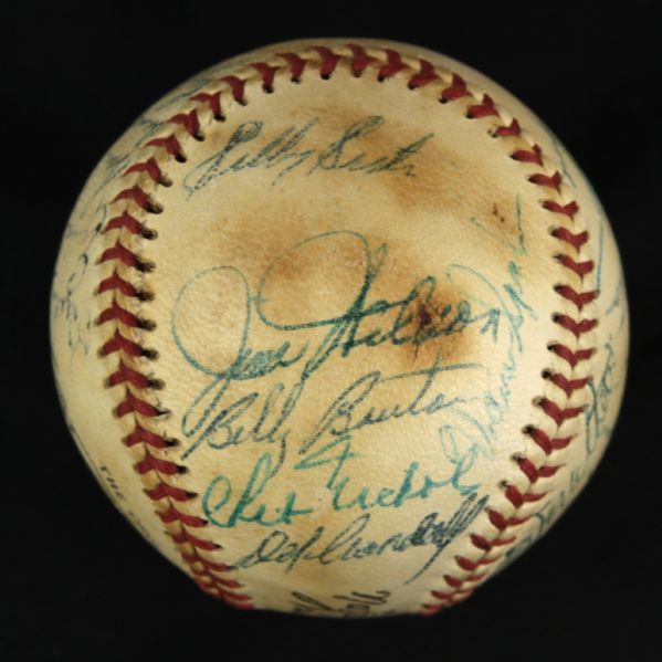 1954 Milwaukee Braves Team-Signed ONL (Giles) Baseball w/25 Sigs. Incl. Warren Spahn Eddie Mathews (JSA)