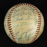 1954 Milwaukee Braves Team-Signed ONL (Giles) Baseball w/25 Sigs. Incl. Warren Spahn Eddie Mathews (JSA)