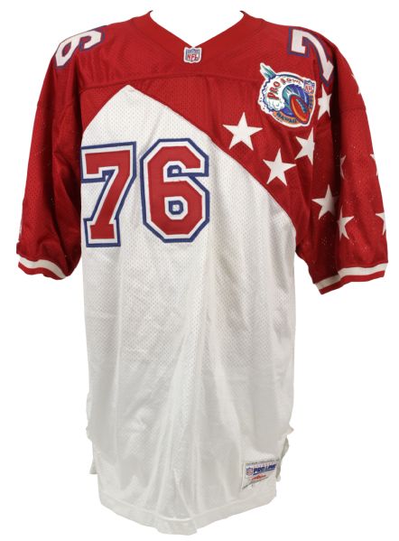 1997 Steve Wisniewski Oakland Raiders Game Issued Signed Pro Bowl Jersey (JSA)