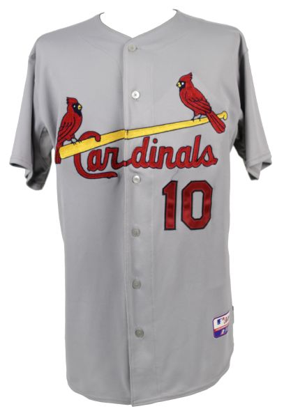 2008 Tony LaRussa St. Louis Cardinals Game Worn Signed Jersey w/Cardinals Care LOA 