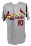 2008 Tony LaRussa St. Louis Cardinals Game Worn Signed Jersey w/Cardinals Care LOA 