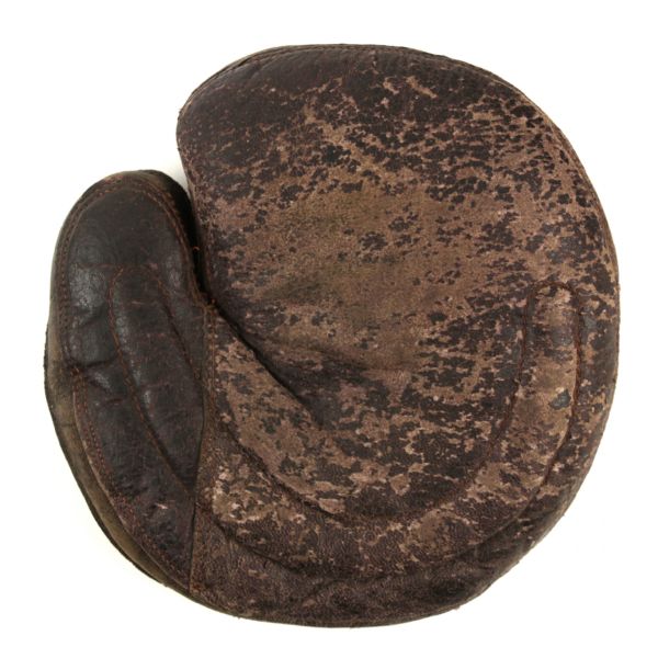1880-1900 circa Childs Crescent Catcher’s Mitt w / rare string and grommet closing (MEARS LOA)