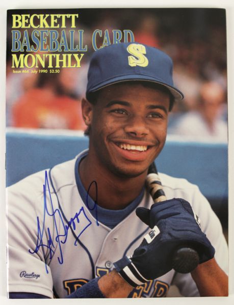 1990 Ken Griffey Jr. Seattle Mariners Signed Beckett Magazine - JSA 