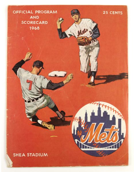 1968 New York Mets Program/Scorecard Nolan Ryan Listed As Mets Rookie