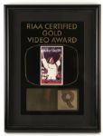 1991 Whitney Houston RIAA Certified Gold Video Award Presented to Video Executive