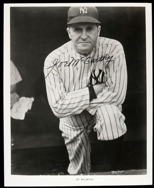 1970s Joe McCarthy New York Yankees Signed 8" x 10" Photo - JSA 