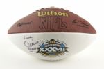 2003 Celine Dion Signed White Panel Super Bowl XXXVII Football - JSA