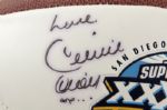 2003 Celine Dion Signed White Panel Super Bowl XXXVII Football - JSA