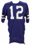 1970s Roger Staubach (Restored Name & Number) Dallas Cowboys Signed Cowboys Southland Durene Jersey Displayed at Baltimores ESPN Zone (JSA) 