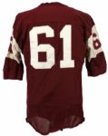 1969 Temple Owls #61 Game Worn Durene Jersey (MEARS LOA)