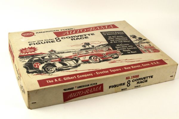 1950s circa Gilbert American Flyer Auto-Rama Slat Car Corvette Race