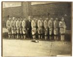 1922 Unidentified New York College Champion Baseball Team 8" x 10" Cabinet Type 1 Original Photo on Mount - William J. Helmke Studios (MEARS LOA)
