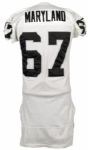 1998 Russell Maryland Oakland Raiders Game Worn Jersey w/Special Customizations & 11 Repairs (MEARS LOA)